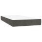 vidaXL Cama box spring con colchón terciopelo gris oscuro 100x200 cm vidaXL Cama box spring con colchón terciopelo gris oscuro 100x200 cm