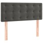 vidaXL Cama box spring con colchón terciopelo gris oscuro 100x200 cm vidaXL Cama box spring con colchón terciopelo gris oscuro 100x200 cm