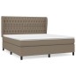 vidaXL Cama box spring con colchón tela gris taupe 180x200 cm vidaXL Cama box spring con colchón tela gris taupe 180x200 cm