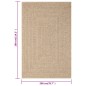 vidaXL Alfombra con aspecto de yute interior y exterior 200x290 cm vidaXL Alfombra con aspecto de yute interior y exterior 200x290 cm