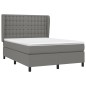vidaXL Cama box spring con colchón tela gris oscuro 140x200 cm vidaXL Cama box spring con colchón tela gris oscuro 140x200 cm
