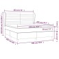 vidaXL Cama box spring con colchón tela azul 180x200 cm vidaXL Cama box spring con colchón tela azul 180x200 cm