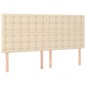 vidaXL Cama box spring con colchón tela color crema 180x200 cm vidaXL Cama box spring con colchón tela color crema 180x200 cm