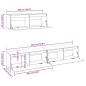 vidaXL Muebles para TV 3 piezas madera maciza de pino vidaXL Muebles para TV 3 piezas madera maciza de pino
