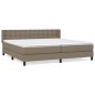 vidaXL Cama box spring con colchón tela gris taupe 200x200 cm vidaXL Cama box spring con colchón tela gris taupe 200x200 cm