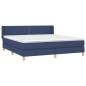 vidaXL Cama box spring con colchón tela azul 180x200 cm vidaXL Cama box spring con colchón tela azul 180x200 cm