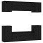 vidaXL Muebles para TV 6 piezas madera maciza de pino negro vidaXL Muebles para TV 6 piezas madera maciza de pino negro