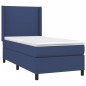 vidaXL Cama box spring con colchón tela azul 90x190 cm vidaXL Cama box spring con colchón tela azul 90x190 cm