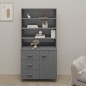 vidaXL Aparador HAMAR madera de pino maciza gris oscuro vidaXL Aparador HAMAR madera de pino maciza gris oscuro