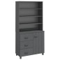 vidaXL Aparador HAMAR madera de pino maciza gris oscuro vidaXL Aparador HAMAR madera de pino maciza gris oscuro