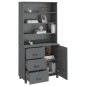 vidaXL Aparador HAMAR madera de pino maciza gris oscuro vidaXL Aparador HAMAR madera de pino maciza gris oscuro
