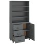 vidaXL Aparador HAMAR madera de pino maciza gris oscuro vidaXL Aparador HAMAR madera de pino maciza gris oscuro