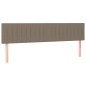 vidaXL Cama box spring colchón y luces LED tela gris taupe 200x200 cm vidaXL Cama box spring colchón y luces LED tela gris taupe 200x200 cm