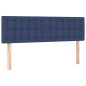 vidaXL Cama box spring colchón y luces LED tela azul 140x200 cm vidaXL Cama box spring colchón y luces LED tela azul 140x200 cm