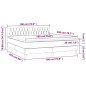 vidaXL Cama box spring con colchón y LED tela crema 180x200 cm vidaXL Cama box spring con colchón y LED tela crema 180x200 cm