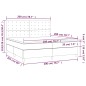 vidaXL Cama box spring colchón y luces LED tela gris taupe 200x200 cm vidaXL Cama box spring colchón y luces LED tela gris taupe 200x200 cm