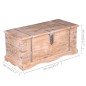 vidaXL Baúl de almacenamiento de madera de acacia
