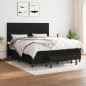 vidaXL Cama box spring con colchón tela negro 180x200 cm vidaXL Cama box spring con colchón tela negro 180x200 cm