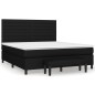 vidaXL Cama box spring con colchón tela negro 180x200 cm vidaXL Cama box spring con colchón tela negro 180x200 cm