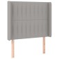 vidaXL Cama box spring colchón y luces LED tela gris claro 100x200 cm vidaXL Cama box spring colchón y luces LED tela gris claro 100x200 cm