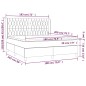 vidaXL Cama box spring colchón y luces LED tela gris taupe 180x200 cm vidaXL Cama box spring colchón y luces LED tela gris taupe 180x200 cm