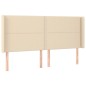 vidaXL Cama box spring colchón y luces LED tela crema 180x200 cm vidaXL Cama box spring colchón y luces LED tela crema 180x200 cm