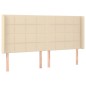 vidaXL Cama box spring colchón y luces LED tela crema 180x200 cm vidaXL Cama box spring colchón y luces LED tela crema 180x200 cm