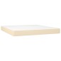 vidaXL Cama box spring colchón y luces LED tela crema 180x200 cm vidaXL Cama box spring colchón y luces LED tela crema 180x200 cm