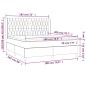 vidaXL Cama box spring colchón y luces LED tela crema 180x200 cm vidaXL Cama box spring colchón y luces LED tela crema 180x200 cm