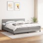 vidaXL Cama box spring con colchón tela gris claro 200x200 cm vidaXL Cama box spring con colchón tela gris claro 200x200 cm