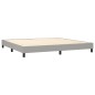vidaXL Cama box spring con colchón tela gris claro 200x200 cm vidaXL Cama box spring con colchón tela gris claro 200x200 cm