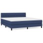 vidaXL Cama box spring con colchón tela azul 180x200 cm vidaXL Cama box spring con colchón tela azul 180x200 cm