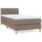 vidaXL Cama box spring con colchón tela gris taupe 100x200 cm vidaXL Cama box spring con colchón tela gris taupe 100x200 cm