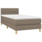 vidaXL Cama box spring con colchón tela gris taupe 100x200 cm vidaXL Cama box spring con colchón tela gris taupe 100x200 cm