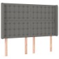 vidaXL Cama box spring colchón y luces LED tela gris oscuro 140x200 cm vidaXL Cama box spring colchón y luces LED tela gris oscuro 140x200 cm