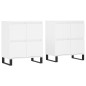 vidaXL Aparadores 2 piezas madera contrachapada blanco vidaXL Aparadores 2 piezas madera contrachapada blanco