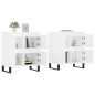 vidaXL Aparadores 2 piezas madera contrachapada blanco vidaXL Aparadores 2 piezas madera contrachapada blanco