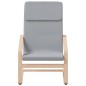 vidaXL Sillón de relax con taburete tela gris claro vidaXL Sillón de relax con taburete tela gris claro