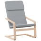 vidaXL Sillón de relax con taburete tela gris claro vidaXL Sillón de relax con taburete tela gris claro