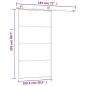 vidaXL Puerta corredera set herrajes vidrio ESG aluminio 102,5x205 cm vidaXL Puerta corredera set herrajes vidrio ESG aluminio 102,5x205 cm