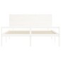 vidaXL Cama personas mayores cabecero madera maciza blanco 200x200 cm vidaXL Cama personas mayores cabecero madera maciza blanco 200x200 cm