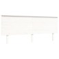 vidaXL Cama personas mayores cabecero madera maciza blanco 200x200 cm vidaXL Cama personas mayores cabecero madera maciza blanco 200x200 cm