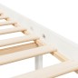 vidaXL Cama personas mayores cabecero madera maciza blanco 200x200 cm vidaXL Cama personas mayores cabecero madera maciza blanco 200x200 cm