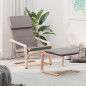 vidaXL Sillón de relax con taburete de tela gris taupé vidaXL Sillón de relax con taburete de tela gris taupé