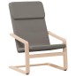 vidaXL Sillón de relax con taburete de tela gris taupé vidaXL Sillón de relax con taburete de tela gris taupé