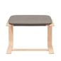 vidaXL Sillón de relax con taburete de tela gris taupé vidaXL Sillón de relax con taburete de tela gris taupé