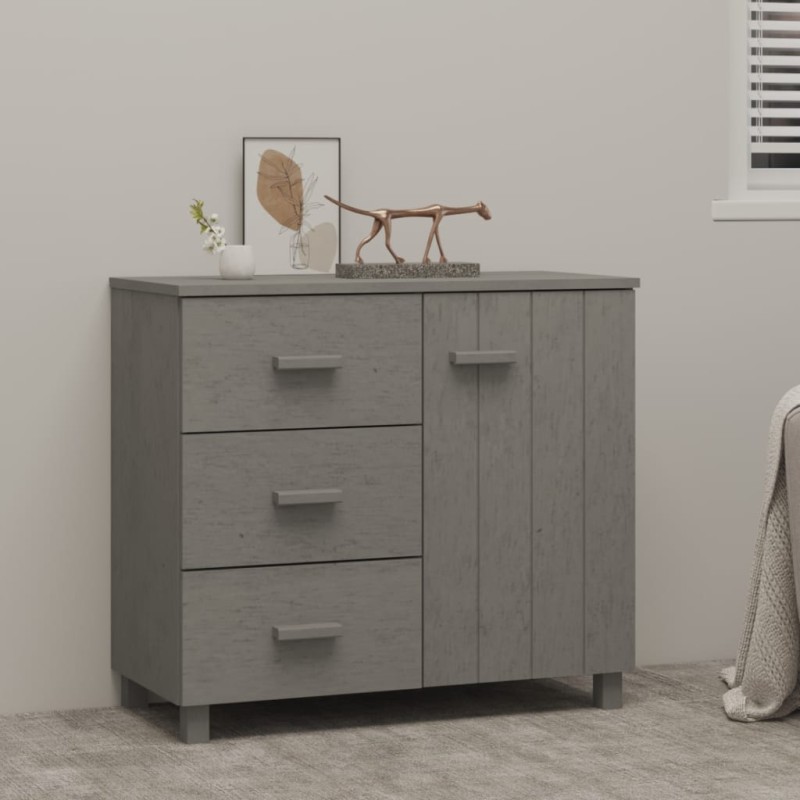 vidaXL Aparador HAMAR madera maciza de pino gris claro 90x40x80 cm vidaXL Aparador HAMAR madera maciza de pino gris claro 90x40x80 cm