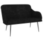 vidaXL Banco de terciopelo negro 110x76x80 cm vidaXL Banco de terciopelo negro 110x76x80 cm