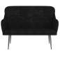 vidaXL Banco de terciopelo negro 110x76x80 cm vidaXL Banco de terciopelo negro 110x76x80 cm