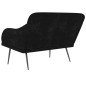 vidaXL Banco de terciopelo negro 110x76x80 cm vidaXL Banco de terciopelo negro 110x76x80 cm